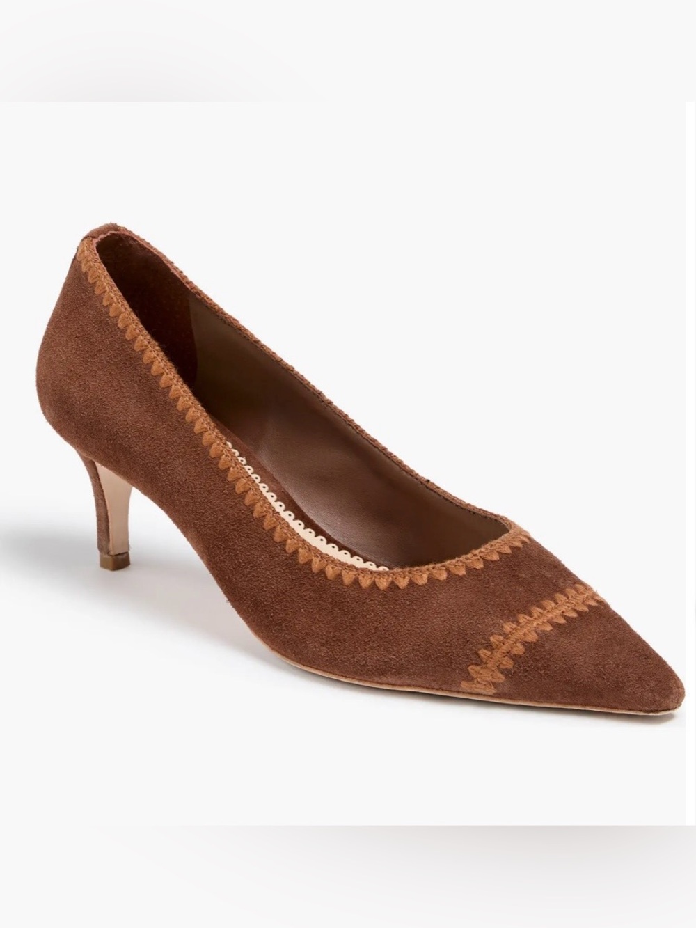 New Cinq à Sept Stellah Embroidery Pointed Toe Pump size 8.5